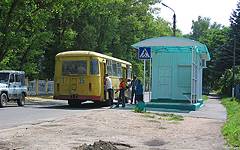 Унеча. Автобус у больницы
